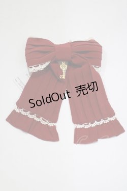 画像2: metamorphose / ピンタックリボンクリップ（ムジ）  エンジ H-25-12-19-077-ME-AC-NS-ZH