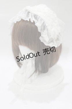 画像1: metamorphose / チュールレースヘッドドレス  ホワイト H-25-12-19-078-ME-AC-NS-ZH