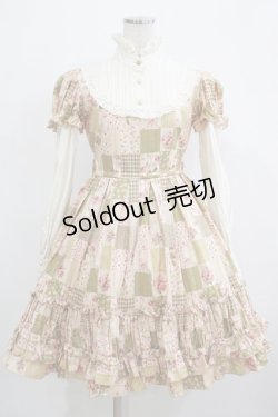画像1: Pina sweetcollection / パッチワーク柄ワンピース Free 生成り H-25-12-19-013-LO-OP-NS-ZH
