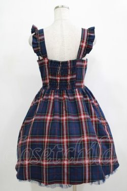 画像3: Ank Rouge / チェックハートフリルジャンパースカート M ネイビー H-25-12-19-016-CA-OP-NS-ZH