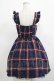 画像3: Ank Rouge / チェックハートフリルジャンパースカート M ネイビー H-25-12-19-016-CA-OP-NS-ZH (3)