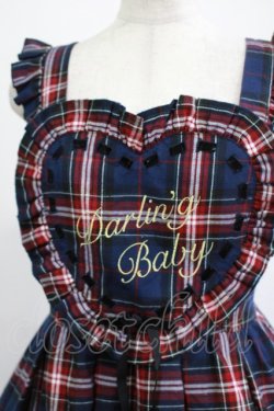 画像5: Ank Rouge / チェックハートフリルジャンパースカート M ネイビー H-25-12-19-016-CA-OP-NS-ZH