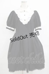 LALAJK（海外ロリータブランド） / Vフリルワンピース XL ブラック H-25-12-19-017-PU-OP-NS-ZH