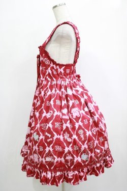 画像2: BABY,THE STARS SHINE BRIGHT / うさくみゃちゃんのおしゃれスウィートタイム柄ベビードールジャンパースカート Free エンジ H-25-12-19-018-BA-OP-NS-ZH