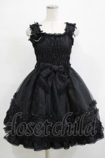 画像1: Angelic Pretty / フェアリープリンセスSetのジャンパースカート Free ブラック H-25-12-19-020-AP-OP-NS-ZH (1)