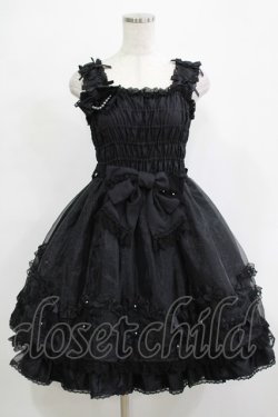 画像1: Angelic Pretty / フェアリープリンセスSetのジャンパースカート Free ブラック H-25-12-19-020-AP-OP-NS-ZH