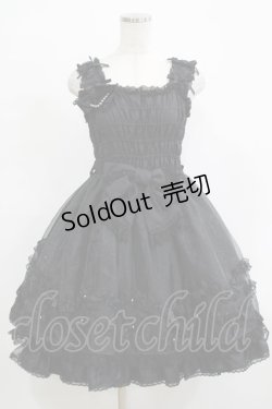 画像1: Angelic Pretty / フェアリープリンセスSetのジャンパースカート Free ブラック H-25-12-19-020-AP-OP-NS-ZH