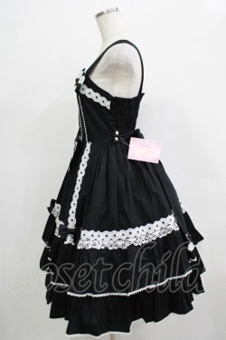 画像2: metamorphose / メアリーはしごレースジャンパースカート(無地) サイズ1 ブラック H-25-12-19-003-ME-OP-NS-ZH