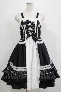 画像1: BABY,THE STARS SHINE BRIGHT / confiserieジャンパースカート Free ブラック H-25-12-19-023-BA-OP-NS-ZH