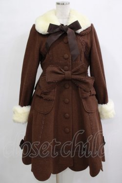 画像1: BABY,THE STARS SHINE BRIGHT / リボンスカラップコート Free ブラウン H-25-12-19-026-BA-CO-NS-ZH