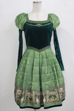 画像1: Secret Honey / 図書館ワンピース(美女と野獣ver) Free グリーン H-25-12-20-021-CA-OP-NS-ZH