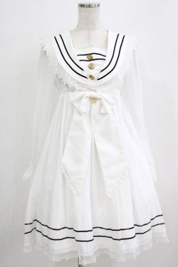 画像1: BABY,THE STARS SHINE BRIGHT / Sweet Cherries Cafe セーラーワンピース Free オフ H-25-12-20-022-BA-OP-NS-ZH