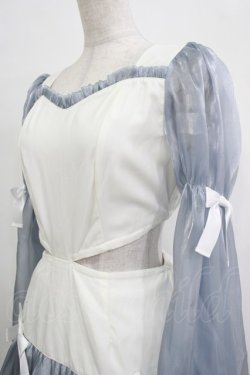 画像4: Jamie エーエヌケー / フレアスリーブウエスト開きワンピース M オフ/サックス H-25-12-20-026-LO-OP-NS-ZH