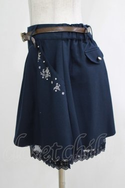 画像2: axes femme / ベルト付きフレアキュロット M ネイビー H-25-12-20-029-AX-PA-NS-ZH