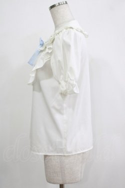 画像2: Ank Rouge / リボンストロベリーパフブラウス M オフ H-25-12-20-032-CA-BL-NS-ZH