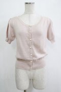 Ank Rouge / リボンカーディガン M ピンク H-25-12-20-039-CA-TO-NS-ZH