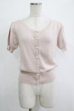 画像1: Ank Rouge / リボンカーディガン M ピンク H-25-12-20-039-CA-TO-NS-ZH