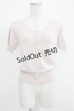 画像1: Ank Rouge / リボンカーディガン M ピンク H-25-12-20-039-CA-TO-NS-ZH