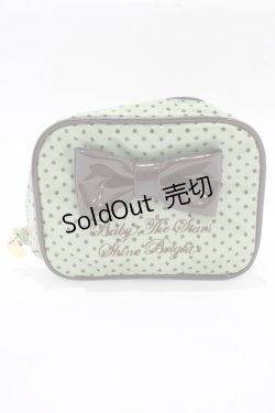 画像1: BABY,THE STARS SHINE BRIGHT / ドットリボンデコレーションポーチ  ミント H-25-12-20-055-BA-ZA-NS-ZH