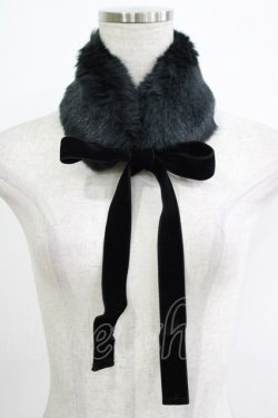 画像1: Victorian maiden / リボンファーティペット  ブラック H-25-12-20-056-CL-ZA-NS-ZH