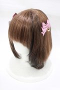 Amavel / ハートチャーム付ダブルリボンミニクリップ  ピンク H-25-12-20-065-CA-AC-NS-ZH