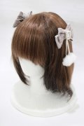 NOEMIE / ツイードリボンぽんぽんツインテールクリップ  ピンク H-25-12-20-068-LO-AC-NS-ZH