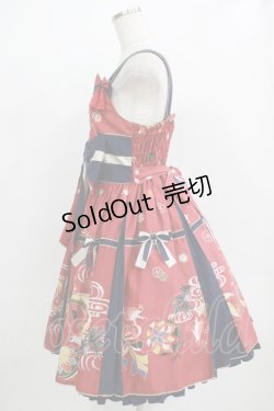 画像2: metamorphose / 乙女の白昼夢タックジャンパースカート Free 赤系 H-25-12-20-006-ME-OP-NS-ZH