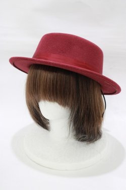 画像1: m petit by misako / サンリオキャラクターズコラボ ハローキティ カンカン帽  ワイン H-25-12-20-074-LO-AC-NS-ZH