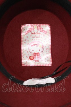 画像3: m petit by misako / サンリオキャラクターズコラボ ハローキティ カンカン帽  ワイン H-25-12-20-074-LO-AC-NS-ZH