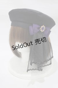 Amavel / Fortune Horoscopeベレー帽  ブラック H-25-12-20-076-CA-AC-NS-ZH