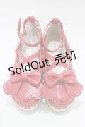 axes femme kawaii / スカラップ木底風シューズ S(22.5cm) レッド H-25-12-20-078-AX-SH-NS-ZH