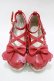 画像1: axes femme kawaii / スカラップ木底風シューズ S(22.5cm) レッド H-25-12-20-078-AX-SH-NS-ZH (1)