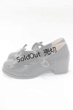 画像2: metamorphose / リボンストラップシューズ L/〜24.5cm ブラック H-25-12-20-079-ME-SH-NS-ZH