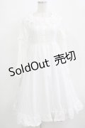 Cherirulu Chocola / MYレースフリルワンピース M ホワイト H-25-12-20-014-GO-OP-NS-ZH