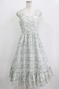 画像1: m petit by misako / MSKトワルドジュイジャンパースカート M オフ/サックス H-25-12-20-018-LO-SK-NS-ZH