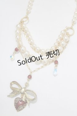 画像1: ALICE and the PIRATES / Juliette リボンハートチョーカー  ゴールド H-25-12-21-034-PA-AC-NS-ZH