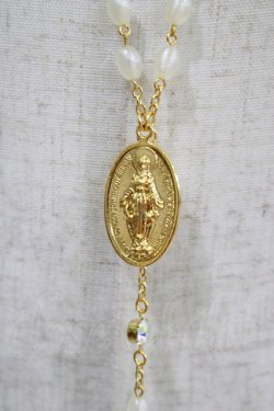 画像3: BABY,THE STARS SHINE BRIGHT / St.Mary Holy Cardロザリオネックレス  ゴールド H-25-12-21-035-BA-AC-NS-ZH