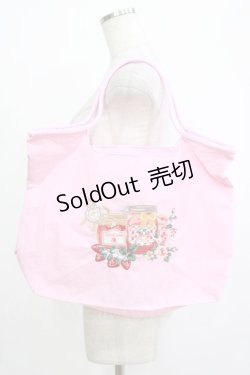 画像1: m petit by misako / ジャム刺繍ショッピングバッグ  ピンク H-25-12-21-004-LO-BG-NS-ZH