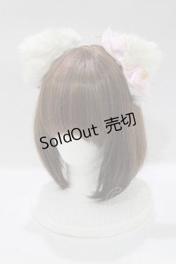 画像1: BABY,THE STARS SHINE BRIGHT / ねこみみクリップ  オフ白/ピンク H-25-12-21-044-BA-AC-NS-ZH