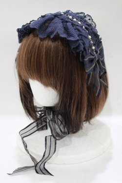 画像1: BABY,THE STARS SHINE BRIGHT / 星の降りそそぐBright Starry Night柄ヘッドドレス  ネイビー H-25-12-21-050-BA-AC-NS-ZH