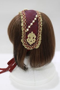 画像2: ALICE and the PIRATES / Julietteボンネットヘッドドレス  エンジ H-25-12-21-051-PA-AC-NS-ZH