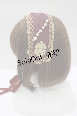 画像2: ALICE and the PIRATES / Julietteボンネットヘッドドレス  エンジ H-25-12-21-051-PA-AC-NS-ZH