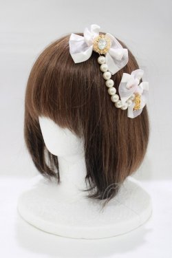 画像1: ALICE and the PIRATES / JOKERパールリボンコーム  ピンク H-25-12-21-054-PA-AC-NS-ZH