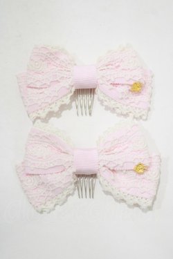 画像2: BABY,THE STARS SHINE BRIGHT / 小さなプリンセスドロップのおリボンコーム  ピンク H-25-12-21-056-BA-AC-NS-ZH