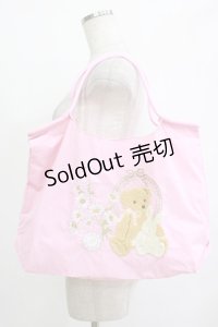 m petit by misako / くま刺繍ショッピングバッグ  ピンク H-25-12-21-005-LO-ZA-NS-ZH