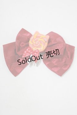 画像2: ALICE and the PIRATES / キャンディキャットリボンコーム  エンジ H-25-12-21-062-PA-AC-NS-ZH