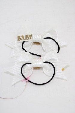 画像2: BABY,THE STARS SHINE BRIGHT / Kitten’s Sweet リボンゴム  オフ白 H-25-12-21-1004-BA-AC-NS-ZH