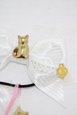 画像3: BABY,THE STARS SHINE BRIGHT / Kitten’s Sweet リボンゴム  オフ白 H-25-12-21-1004-BA-AC-NS-ZH