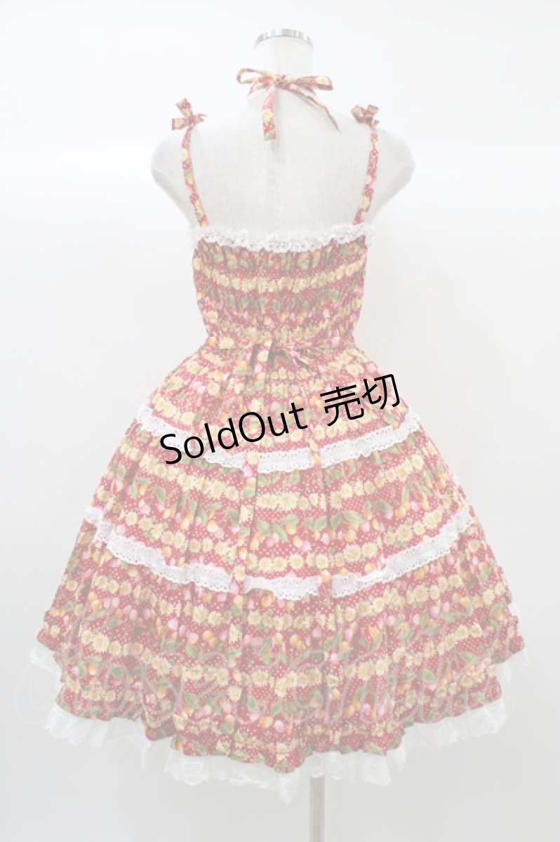 画像2: Angelic Pretty / チェリー柄サンドレス Free レッド H-25-12-21-1033-AP-OP-NS-ZH (2)