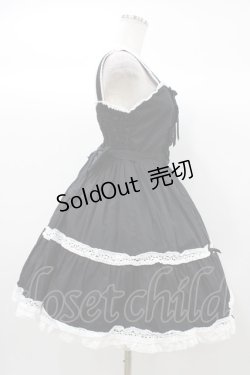 画像3: Angelic Pretty / レースアップジャンパースカート Free ブラック H-25-12-21-1034-AP-OP-NS-ZH